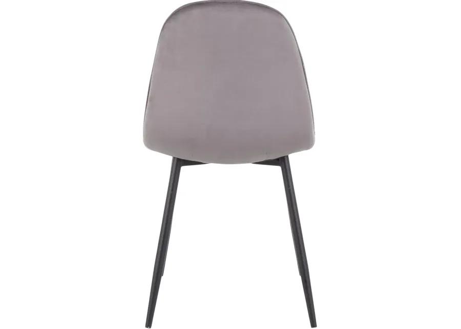 Contemporary Gray and Black Dining Room Chair (Set of 2) - Pebble