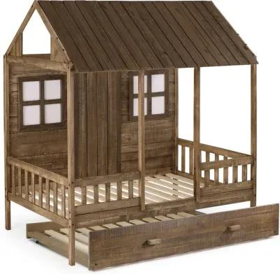 Rustic Driftwood Twin Trundle - Front Porch