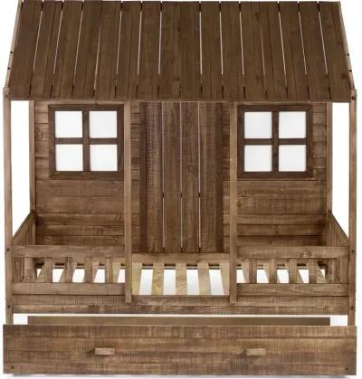 Rustic Driftwood Twin Trundle - Front Porch