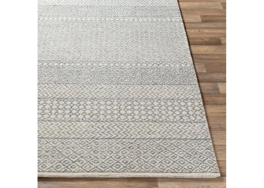 5x8 Gray Global Hand Tufted Wool Rug - Maroc