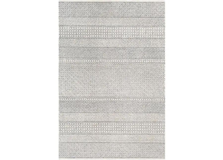 5x8 Gray Global Hand Tufted Wool Rug - Maroc