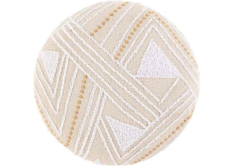 Eclectic Beige Hand Woven Storage Stool - Helsinki