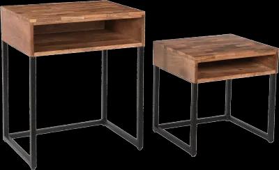 Barker Natural Wood Nesting Tables