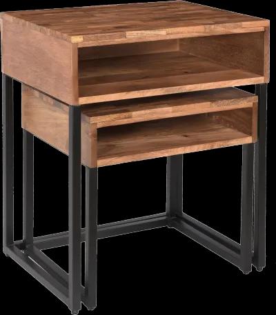 Barker Natural Wood Nesting Tables