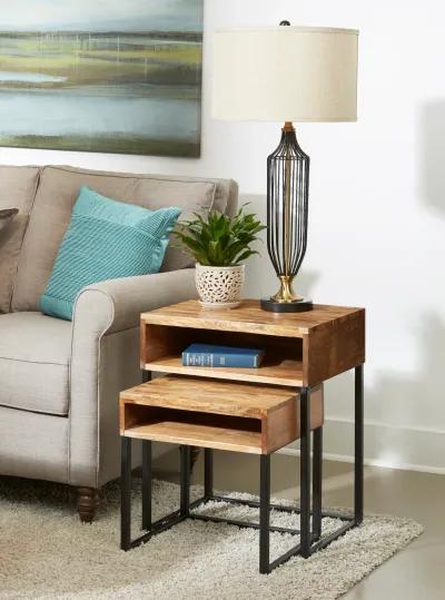 Barker Natural Wood Nesting Tables