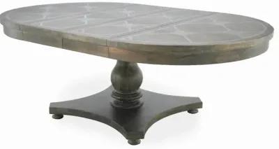 French Country Timberwood Round Dining Table - Soulan