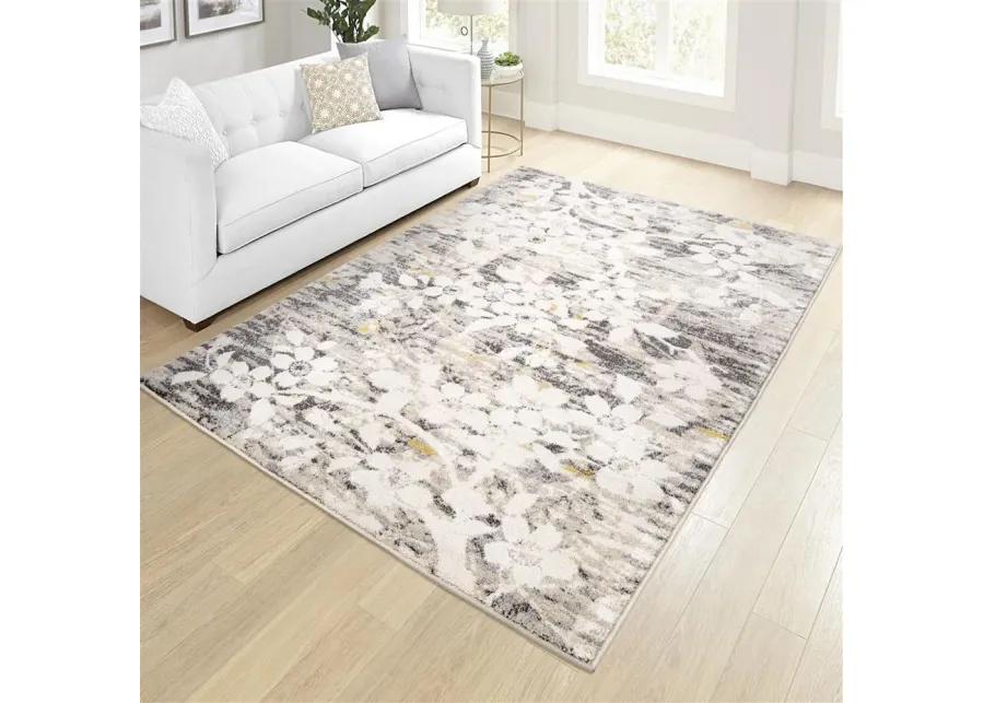 Studio 5 x 8 Asian Garden Light Gray Area Rug