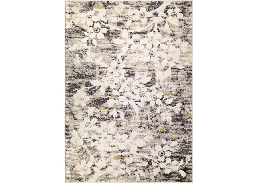 Studio 5 x 8 Asian Garden Light Gray Area Rug