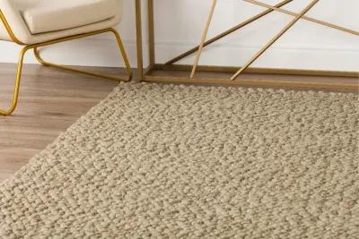 Gorbea 5 x 8 Latte Wool Area Rug