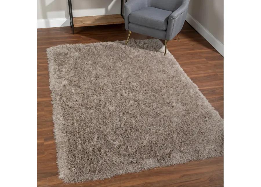 Impact 5 x 8 Mushroom Brown Shag Rug