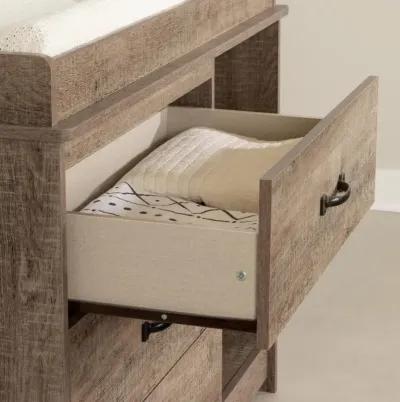 Tassio Farmhouse Weathered Oak Changing Table - South Shore