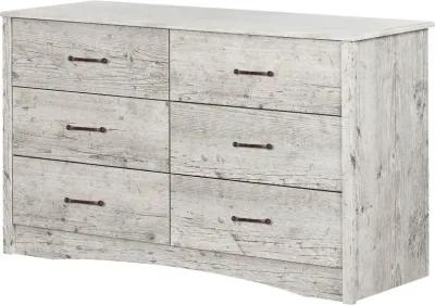 Helson Seaside Pine 6-Drawer Dresser - South Shore