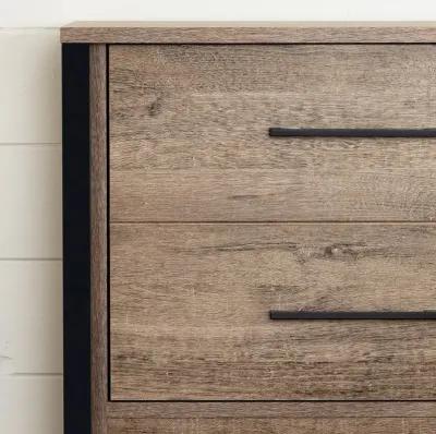 Munich Weathered Oak Bookcase Headboard - South Shore