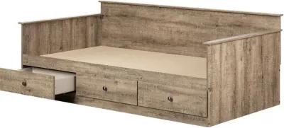 Tassio Farmhouse Weathered Oak Daybed - South Shore