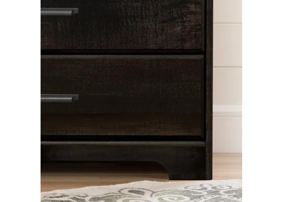 Versa Rubbed Black 5-Drawer Chest - South Shore