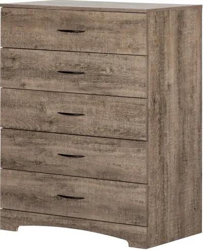 Step One Weathered Oak 5-Drawer Chest - South Shore