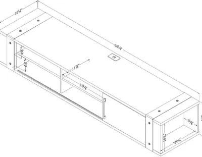 Munich Seaside Pine 68" Hanging TV Stand - South Shore