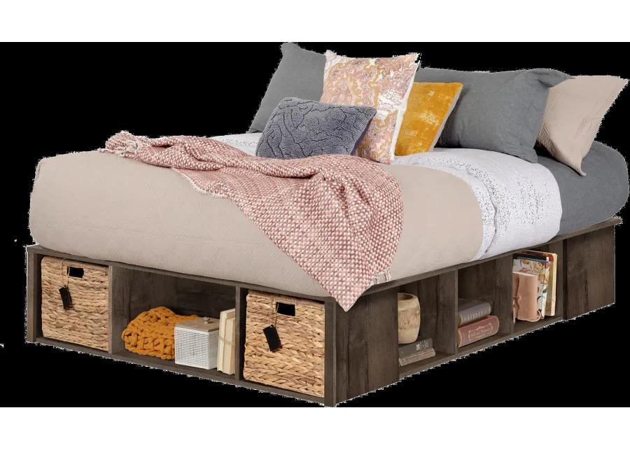 Avilla Fall Oak Storage Bed - South Shore