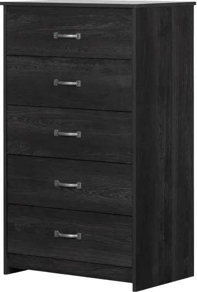 Tassio Farmhouse Gray Oak Chest of Drawers - South Shore