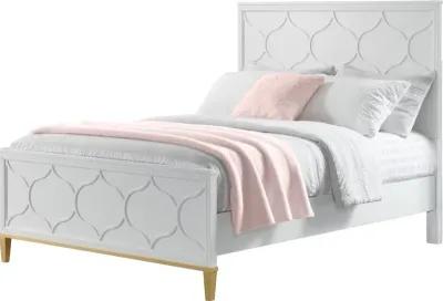 Emma White and Gold Full Bed