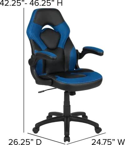 X10 Blue and Black Gaming Swivel Chair