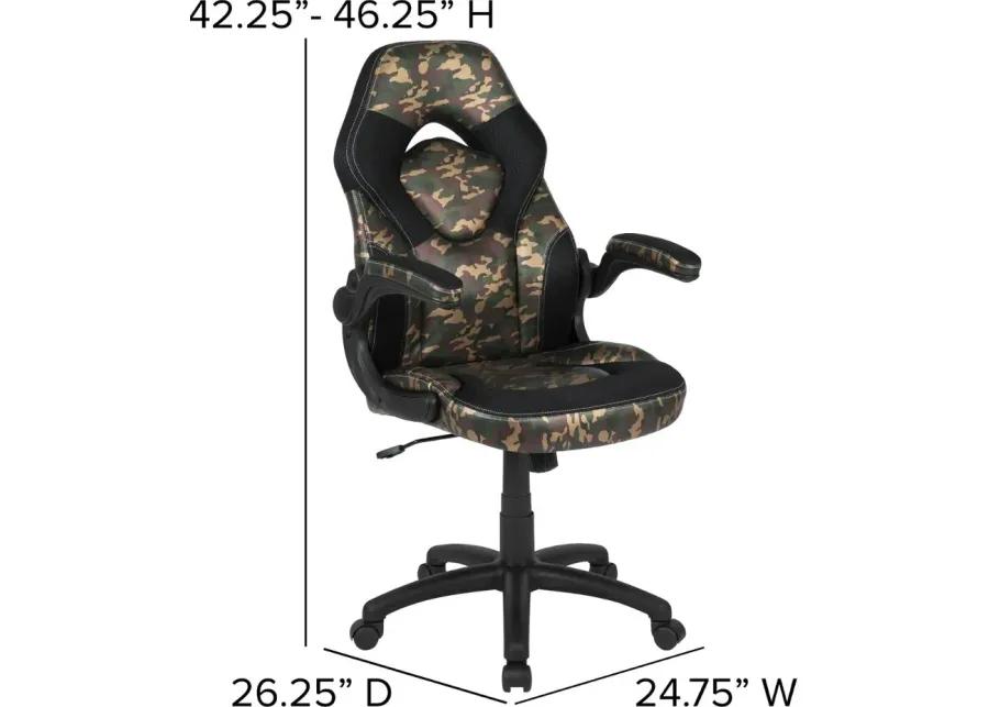 X10 Camouflage and Black Gaming Swivel Chair