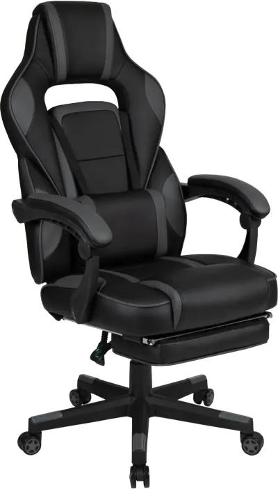 Gray and Black Gaming Swivel Chair - X40