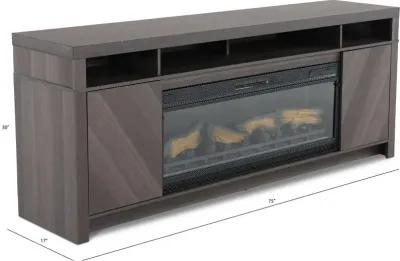 Morado Bay Gray 75" Fireplace TV Stand