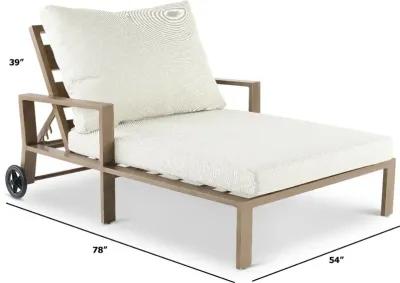 Monterey Cream Rolling Chaise Lounge