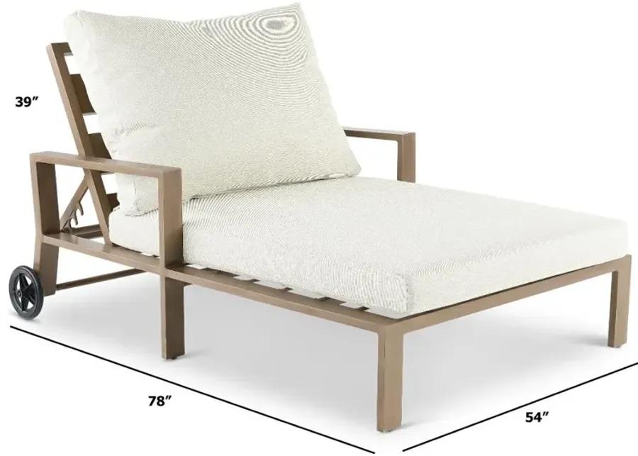 Monterey Cream Rolling Chaise Lounge