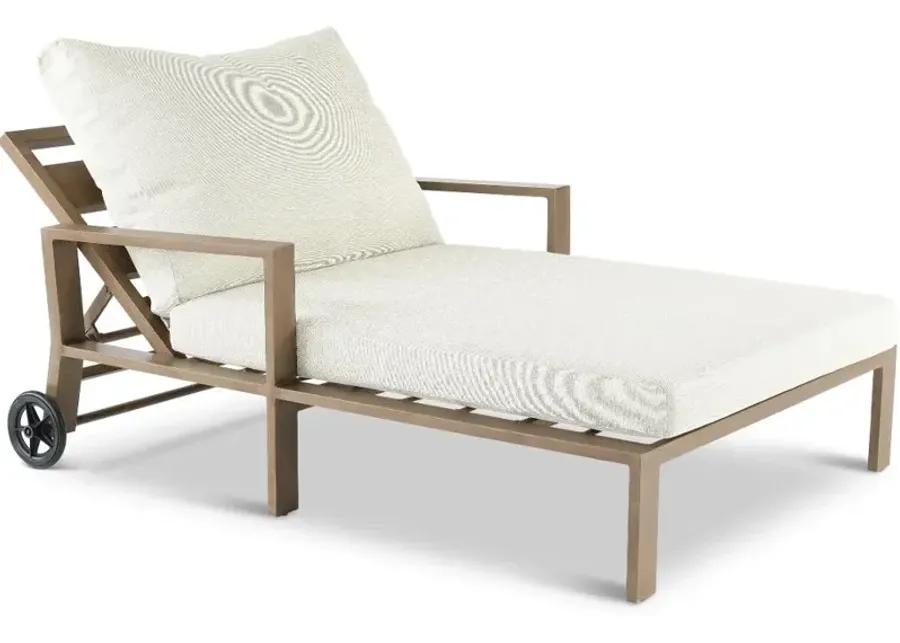 Monterey Cream Rolling Chaise Lounge