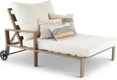 Monterey Cream Rolling Chaise Lounge