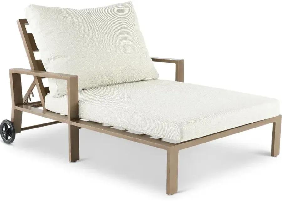 Monterey Cream Rolling Chaise Lounge