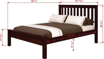 Carson Cappuccino Full Bed with Dual Underbed Drawers