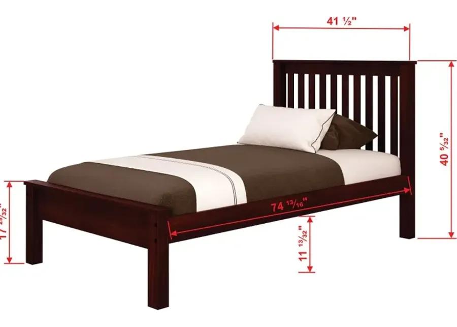 Carson Cappuccino Twin Bed