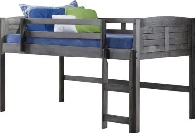 Louver Antique Gray Twin Loft Bed