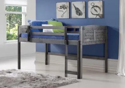 Louver Antique Gray Twin Loft Bed