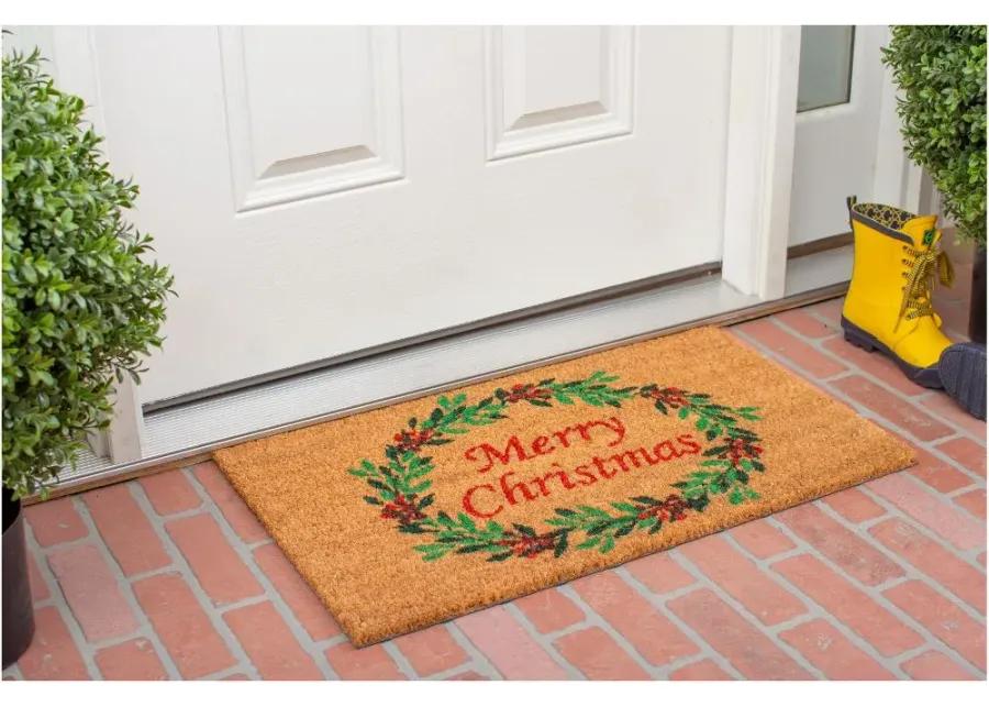 Christmas Wreath Doormat