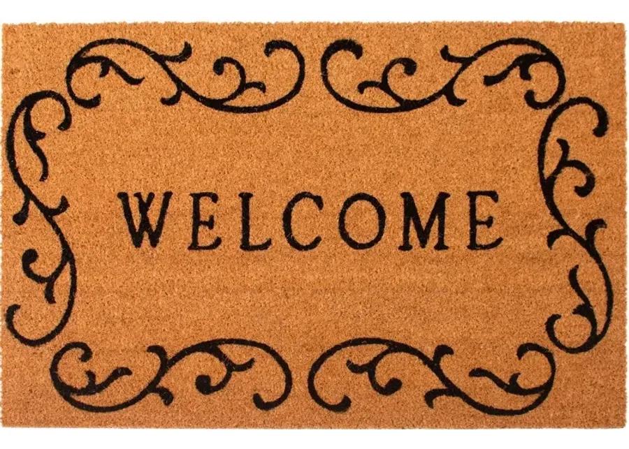 Welcome Curly Q Doormat