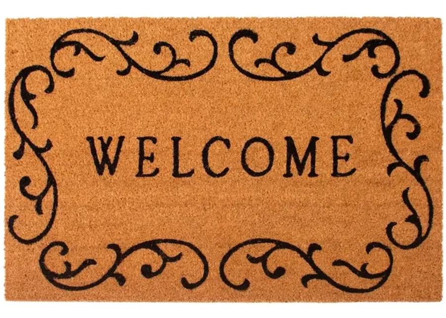 Welcome Curly Q Doormat