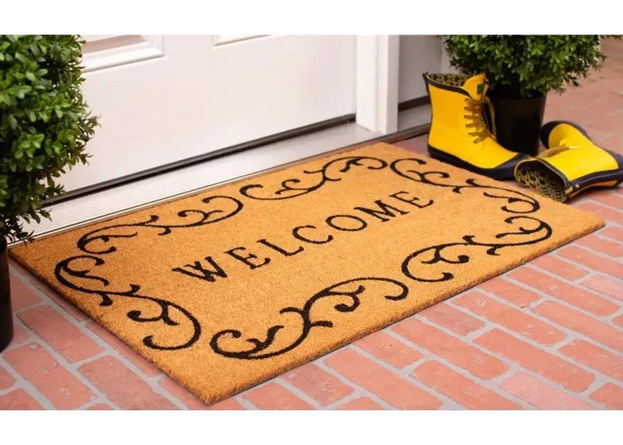 Welcome Curly Q Doormat