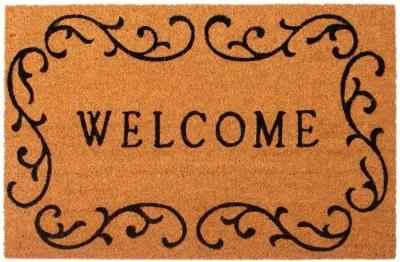 Welcome Curly Q Doormat