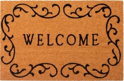 Welcome Curly Q Doormat