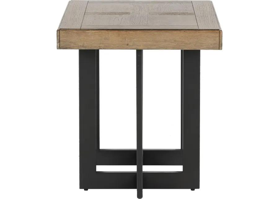 Eden Dune and Black End Table