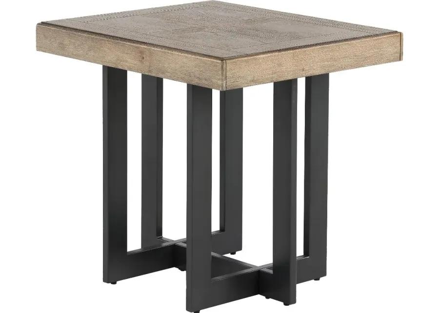 Eden Dune and Black End Table