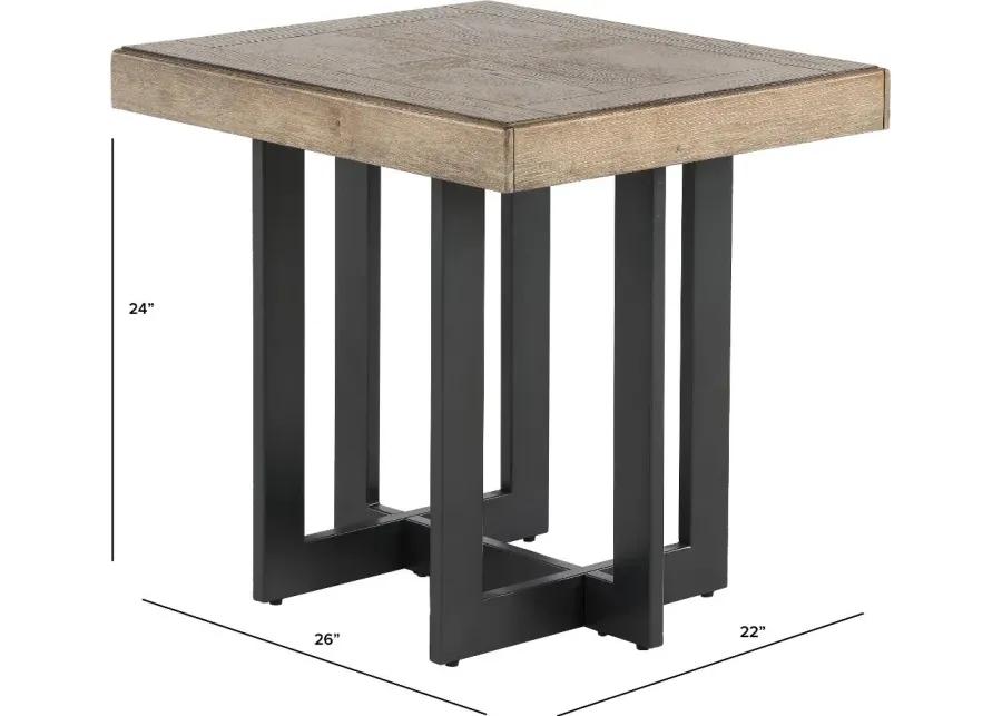 Eden Dune and Black End Table