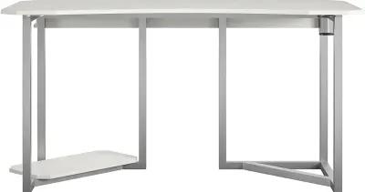 White Gaming Desk with CPU Stand - Quest