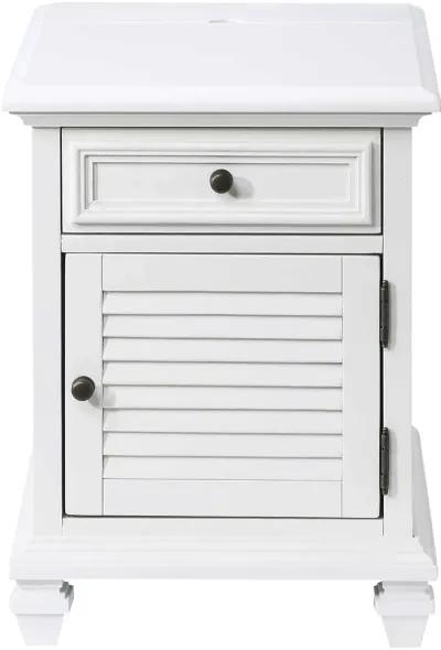 Charlestown White Storage End Table