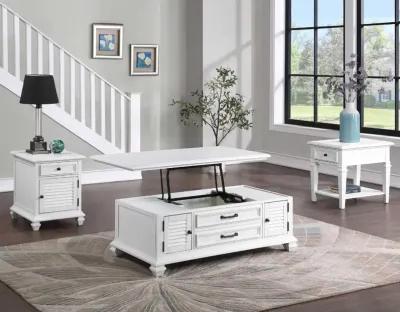 Charlestown White Storage End Table