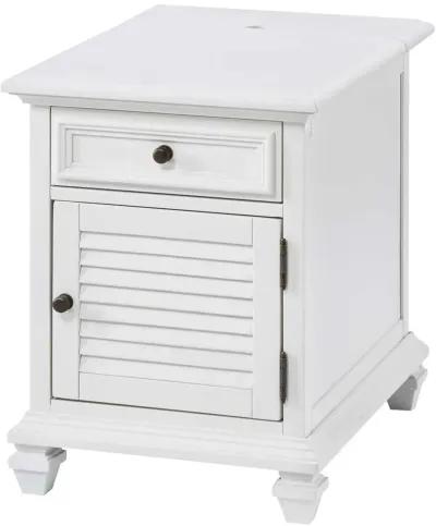 Charlestown White Storage End Table